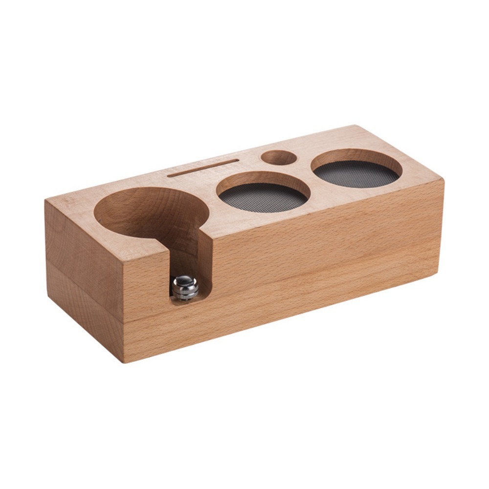 Coffee Equipment Holder - 3 in 1 나무 커피 탬퍼