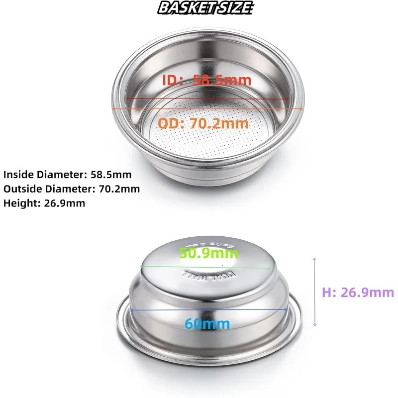 고품질 2개 58mm 이중벽 필터 - 2컵 압력식 미니 - Coffee Extraction Equipment 리뷰 및 가격