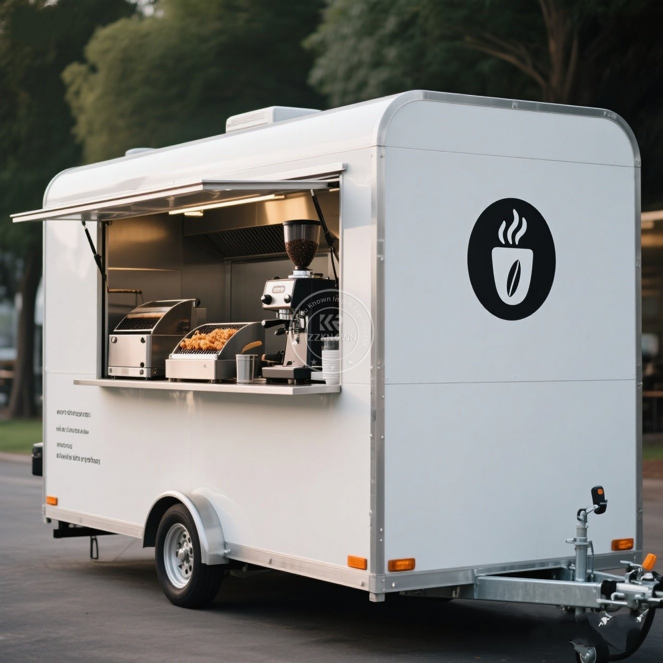 맞춤형 대형 커피 밴 이동식 푸드 트럭 트레일러 유럽  - Coffee Van Equipment 리뷰 및 가격