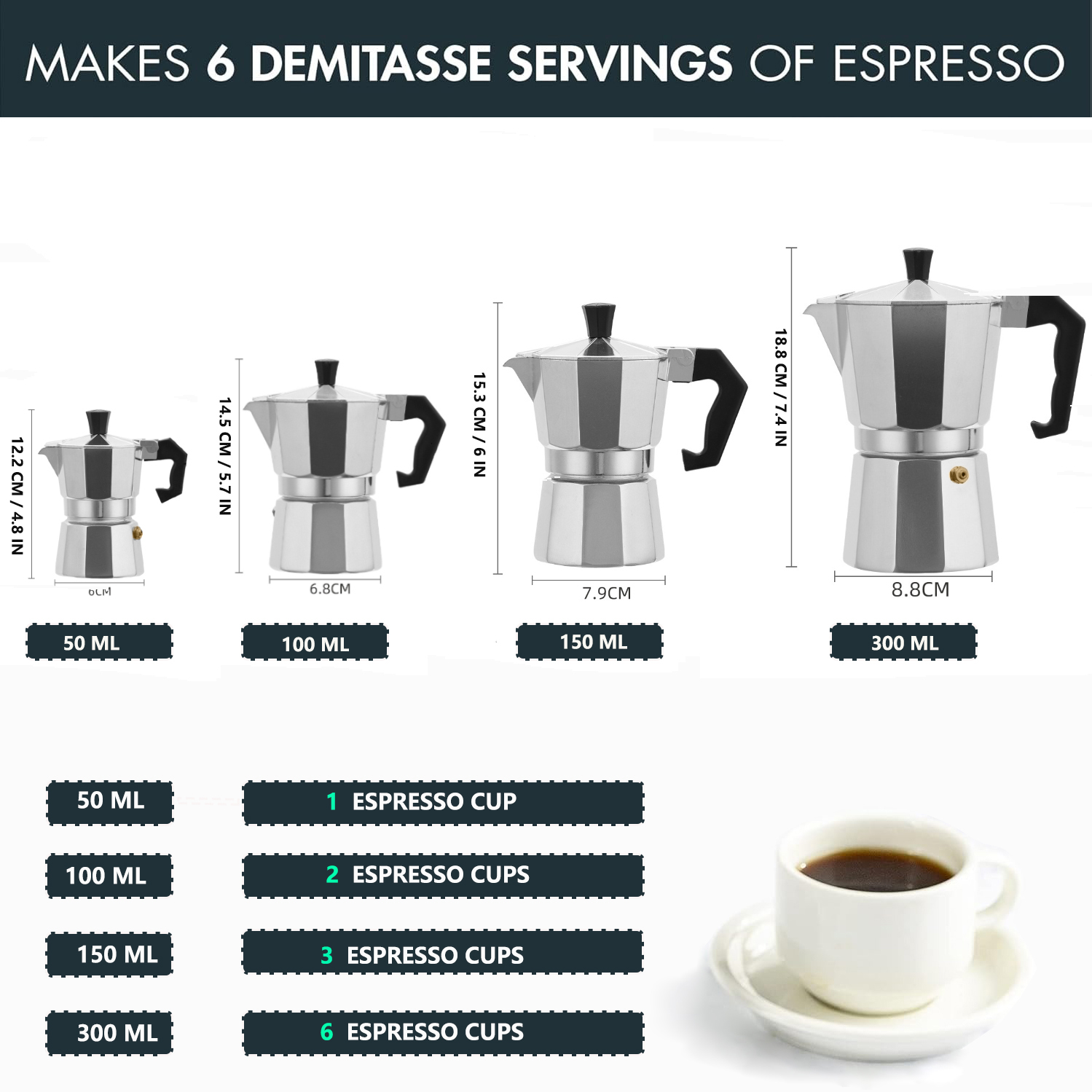 클래식 알루미늄 모카포트 50-300ML 가정용 스토브 - Coffee Equipment Brands 리뷰 및 가격