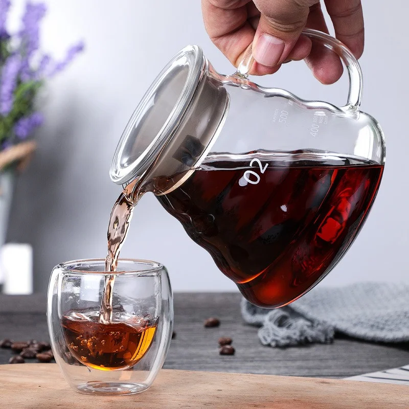 뚜껑이 있는 핸드 브루 커피 물병, 구름 모양 투명 유 - Coffee Equipment Brands 리뷰 및 가격