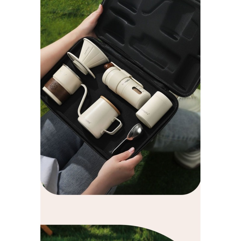 핸드 브루드 커피 포트 세트, 휴대용 야외 여행 캠핑  - Coffee.Equipment Parts 리뷰 및 가격